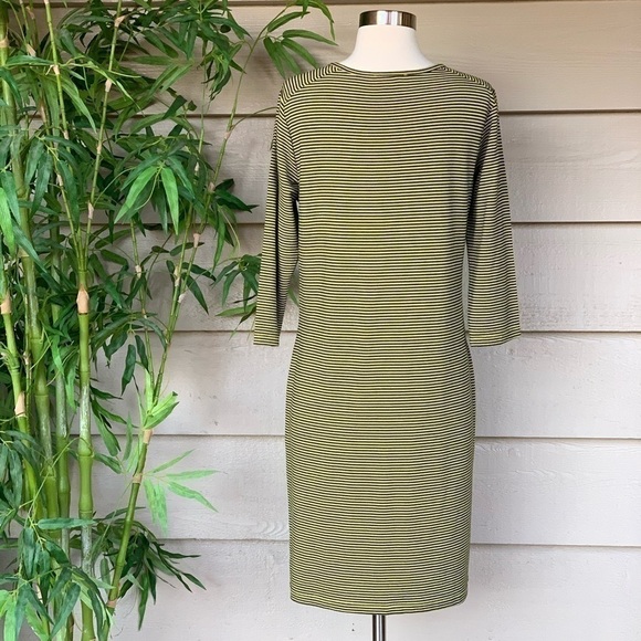 Eaze by Renuar Pistachio w/ Black Stripes Dress - Picture 3 of 7